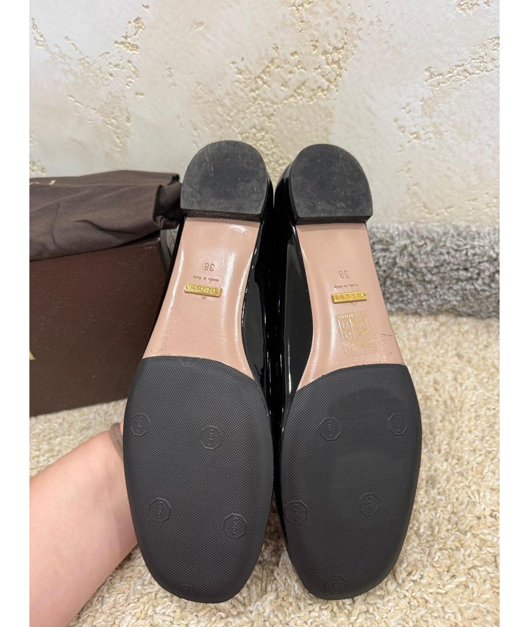 GUCCI Черные балетки из лакированной кожи, фото 4