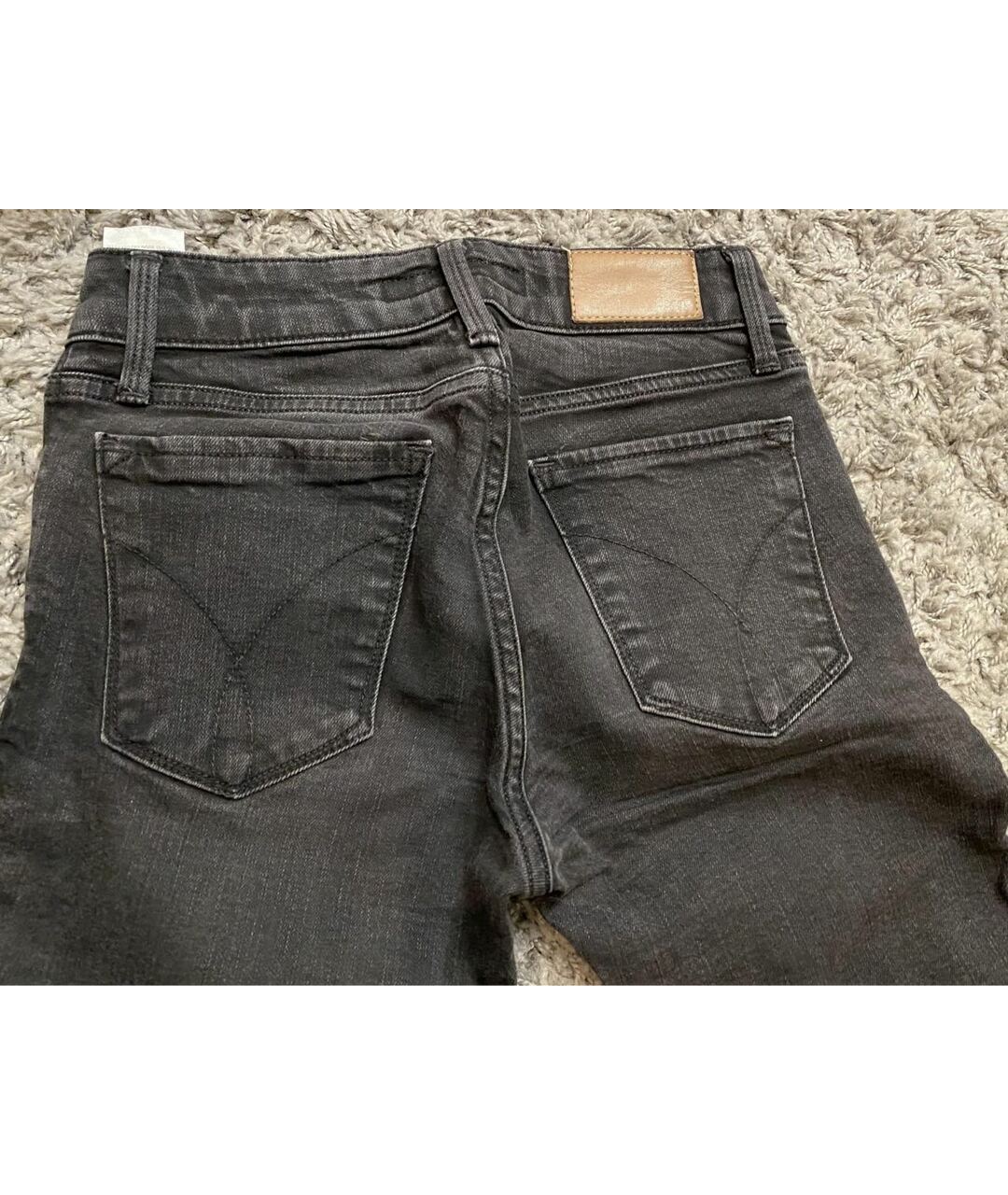 CALVIN KLEIN Черные хлопковые джинсы слим, фото 2