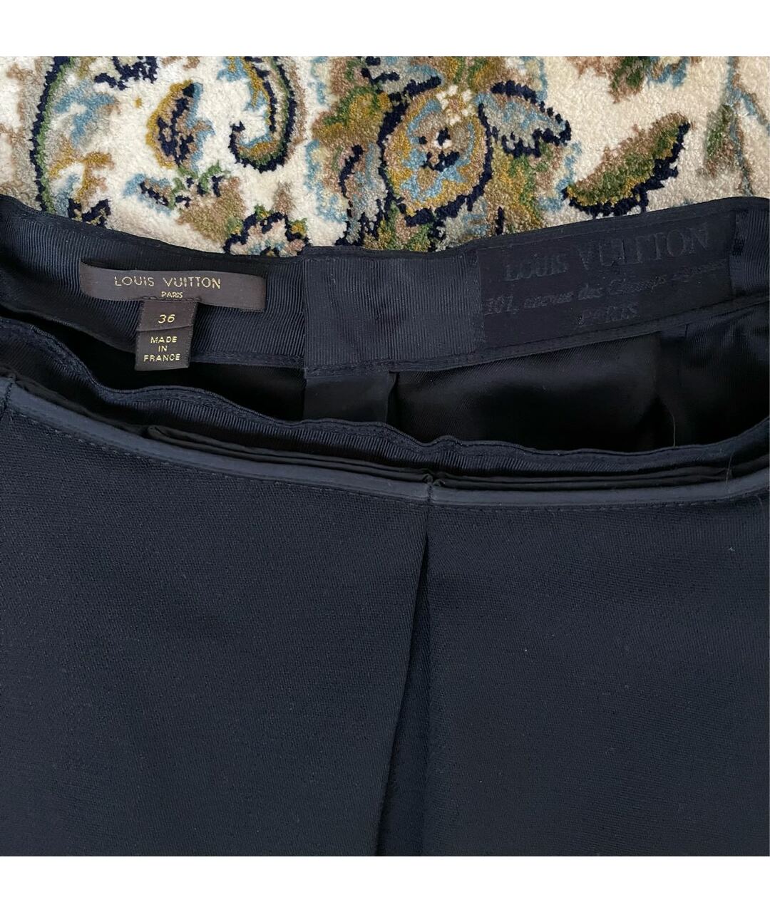 LOUIS VUITTON Черная шерстяная юбка мини, фото 2