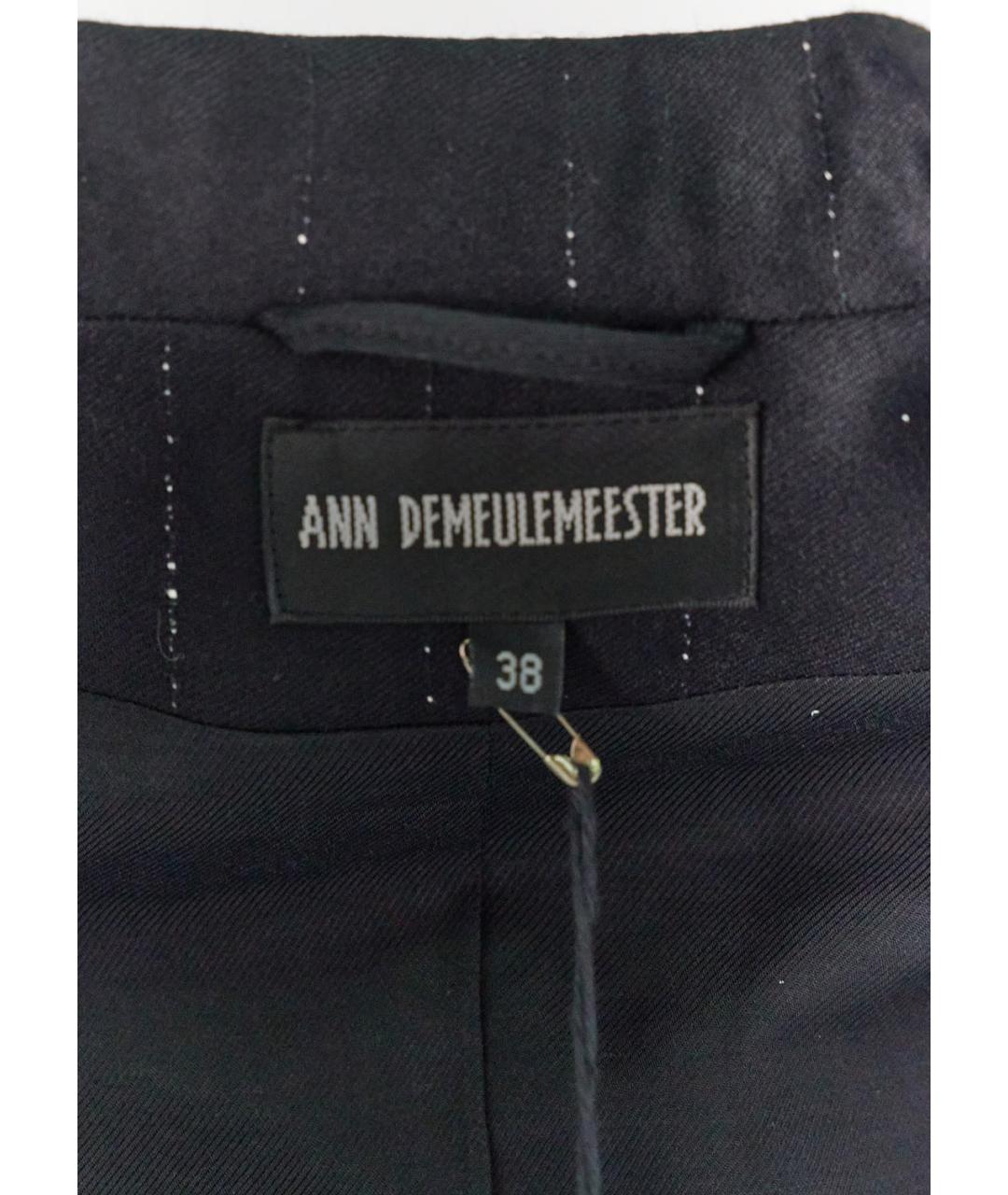 ANN DEMEULEMEESTER Черный шерстяной жакет/пиджак, фото 5