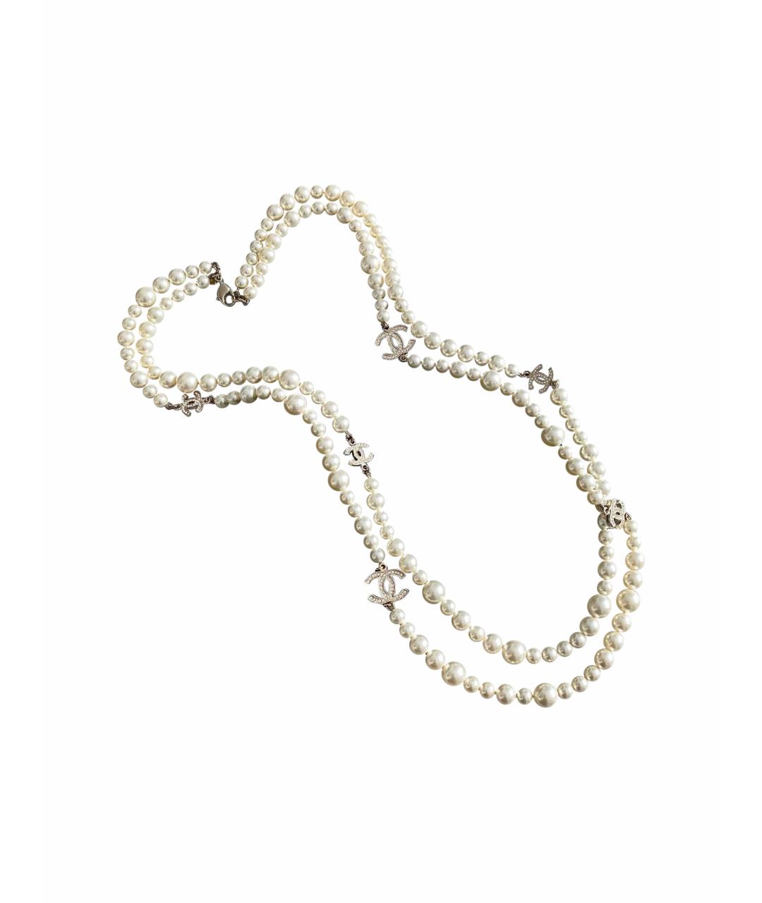 CHANEL Белое колье, фото 1