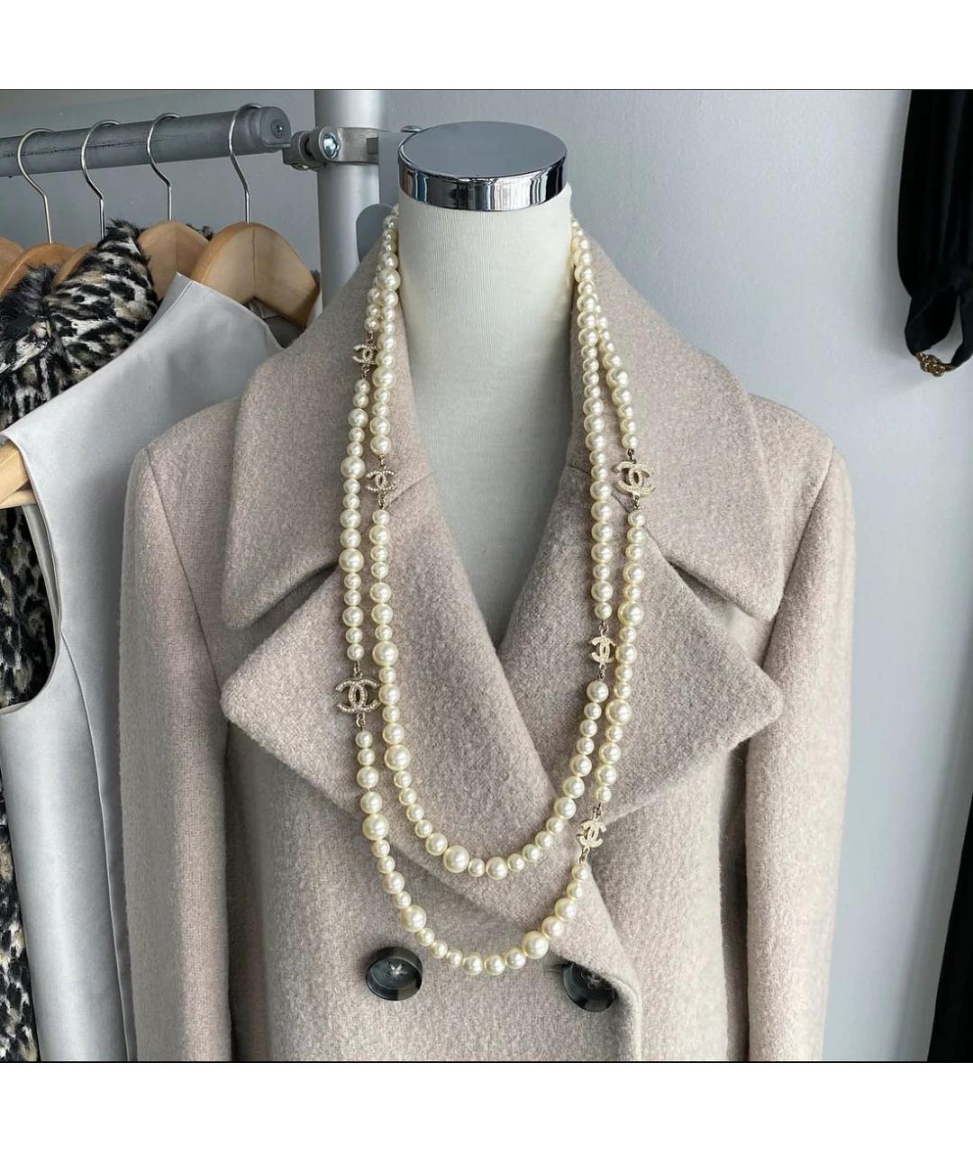 CHANEL Белое колье, фото 2