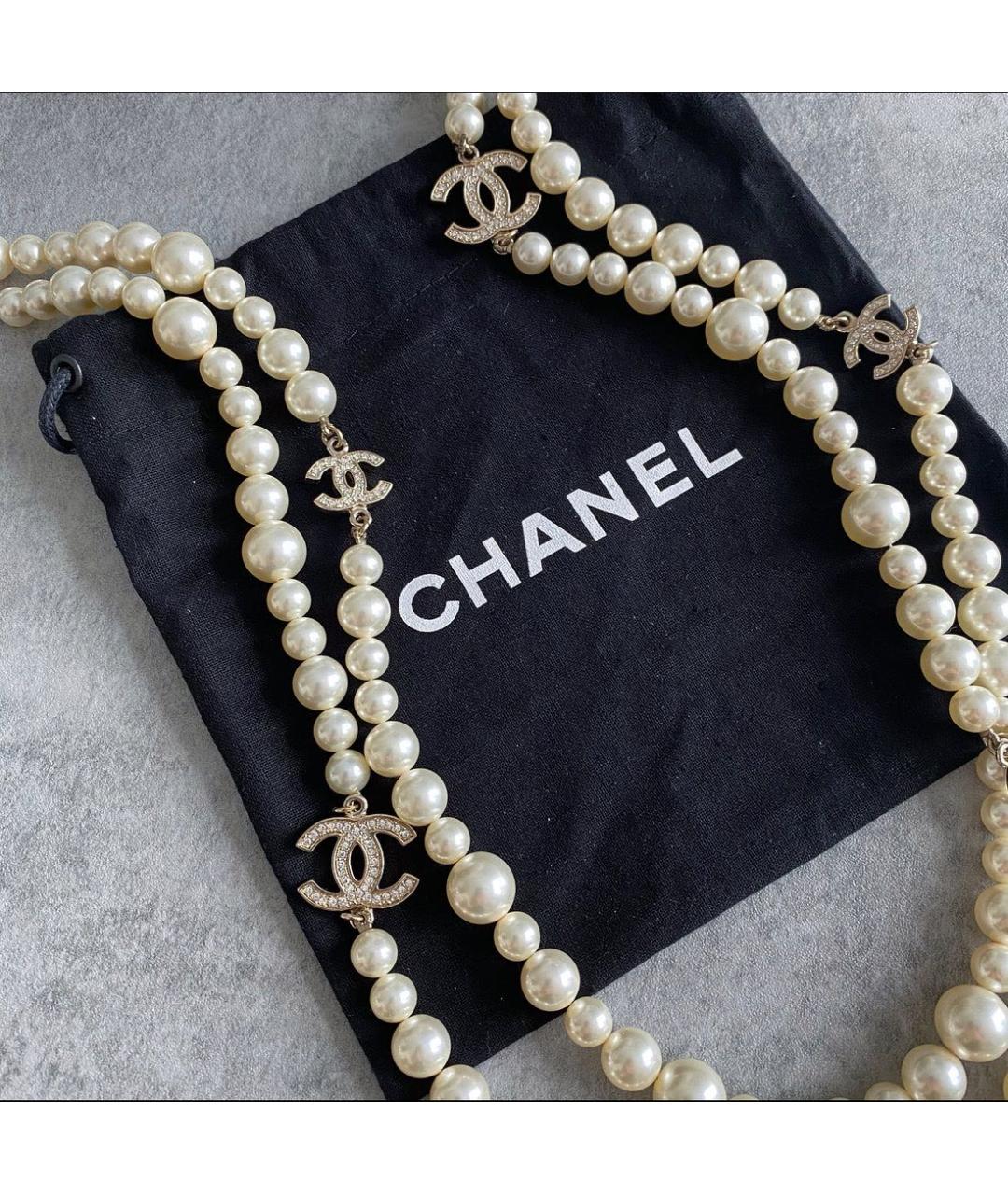 CHANEL Белое колье, фото 3