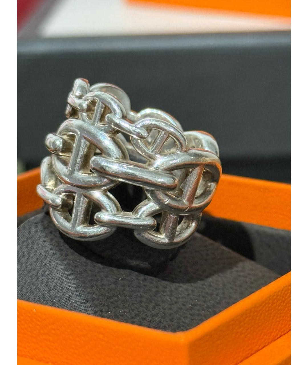 HERMES Серебряное серебряное кольцо, фото 3