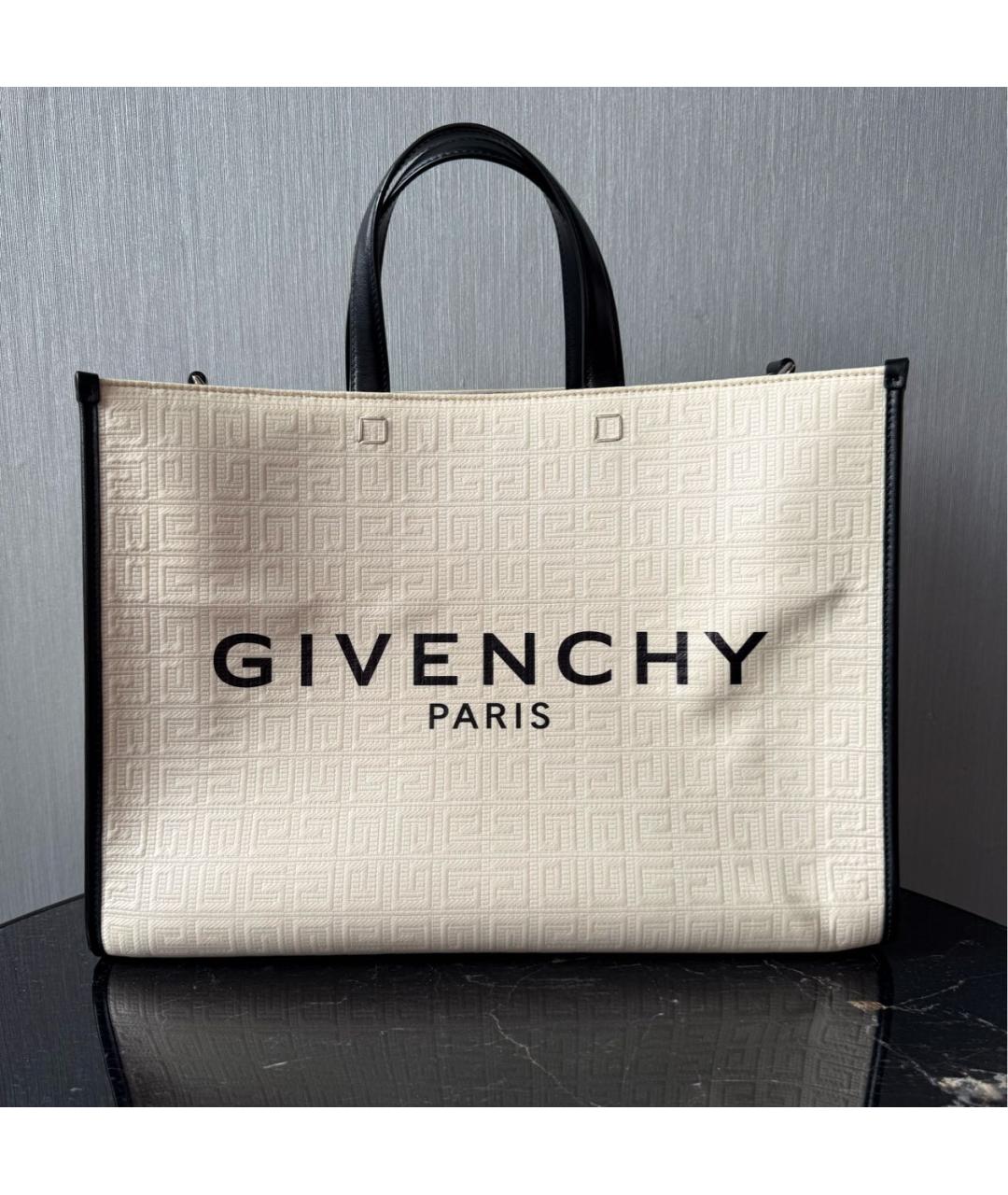 GIVENCHY Бежевая кожаная сумка тоут, фото 2