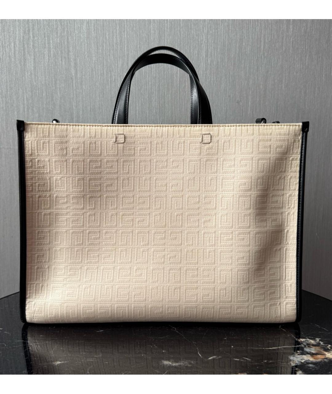 GIVENCHY Бежевая кожаная сумка тоут, фото 3
