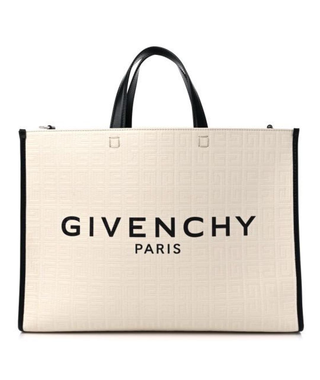 GIVENCHY Бежевая кожаная сумка тоут, фото 1