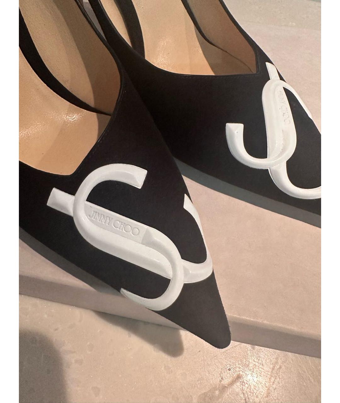 JIMMY CHOO Черные замшевые туфли, фото 4
