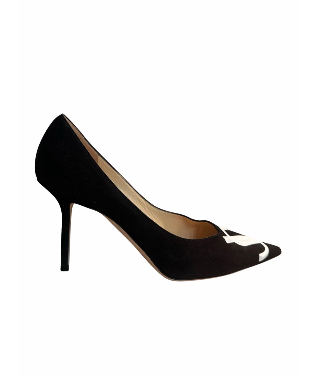 JIMMY CHOO Черные замшевые туфли, фото 1