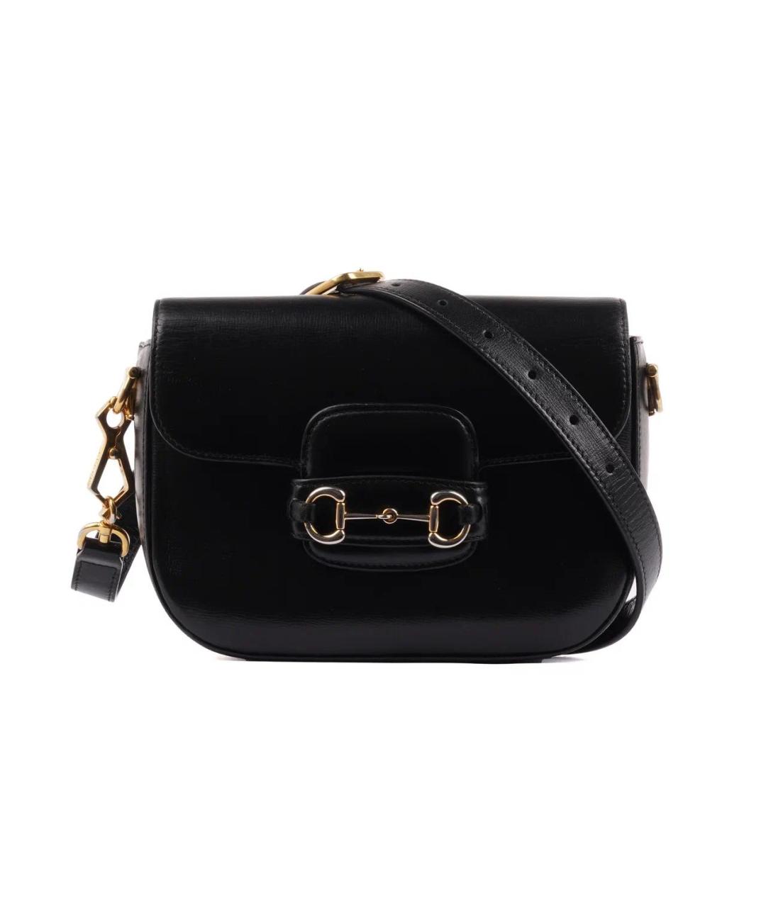 GUCCI Черная кожаная сумка через плечо, фото 1