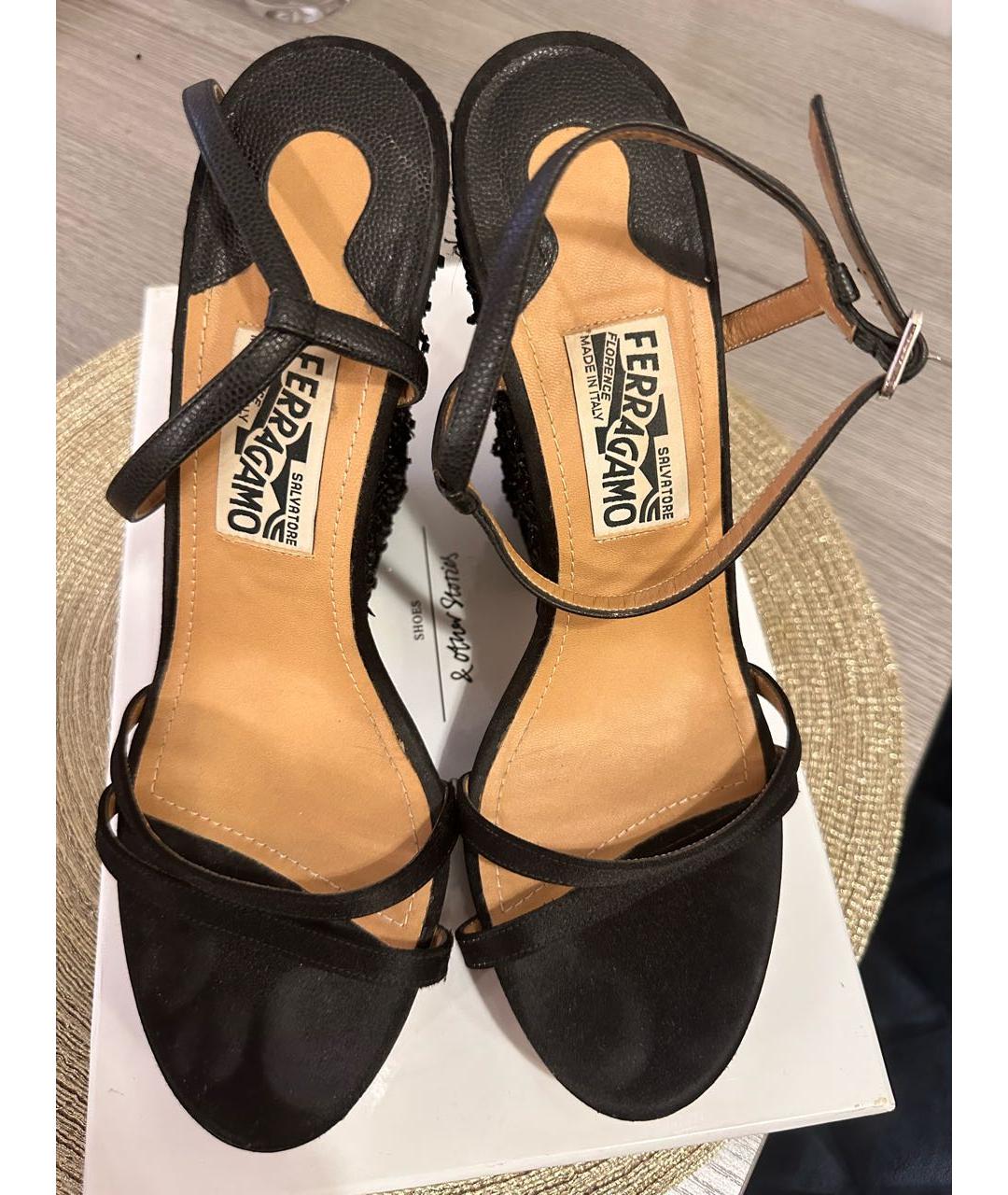 FERRAGAMO Черные босоножки, фото 2