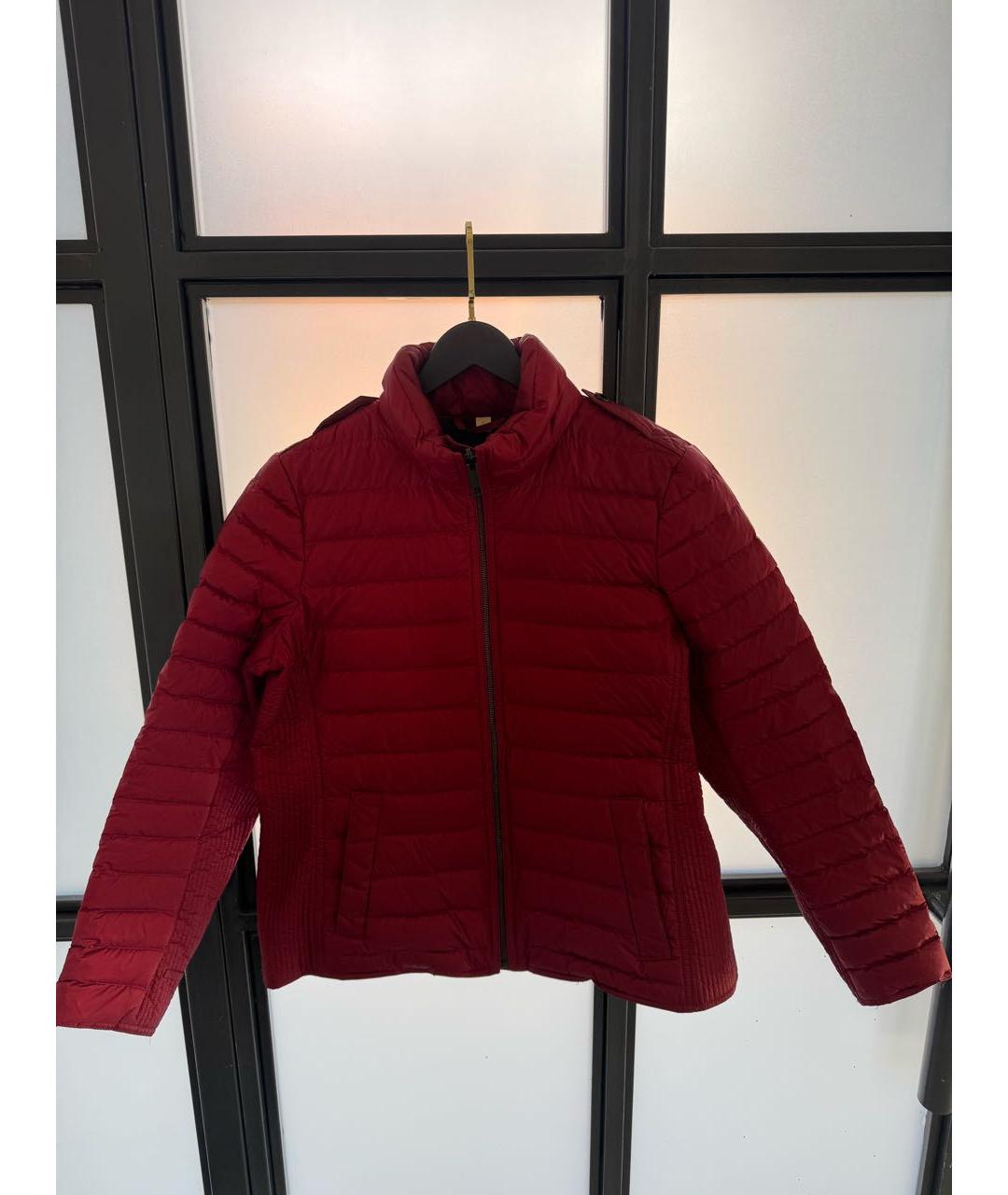BURBERRY Бордовая полиэстеровая куртка, фото 8