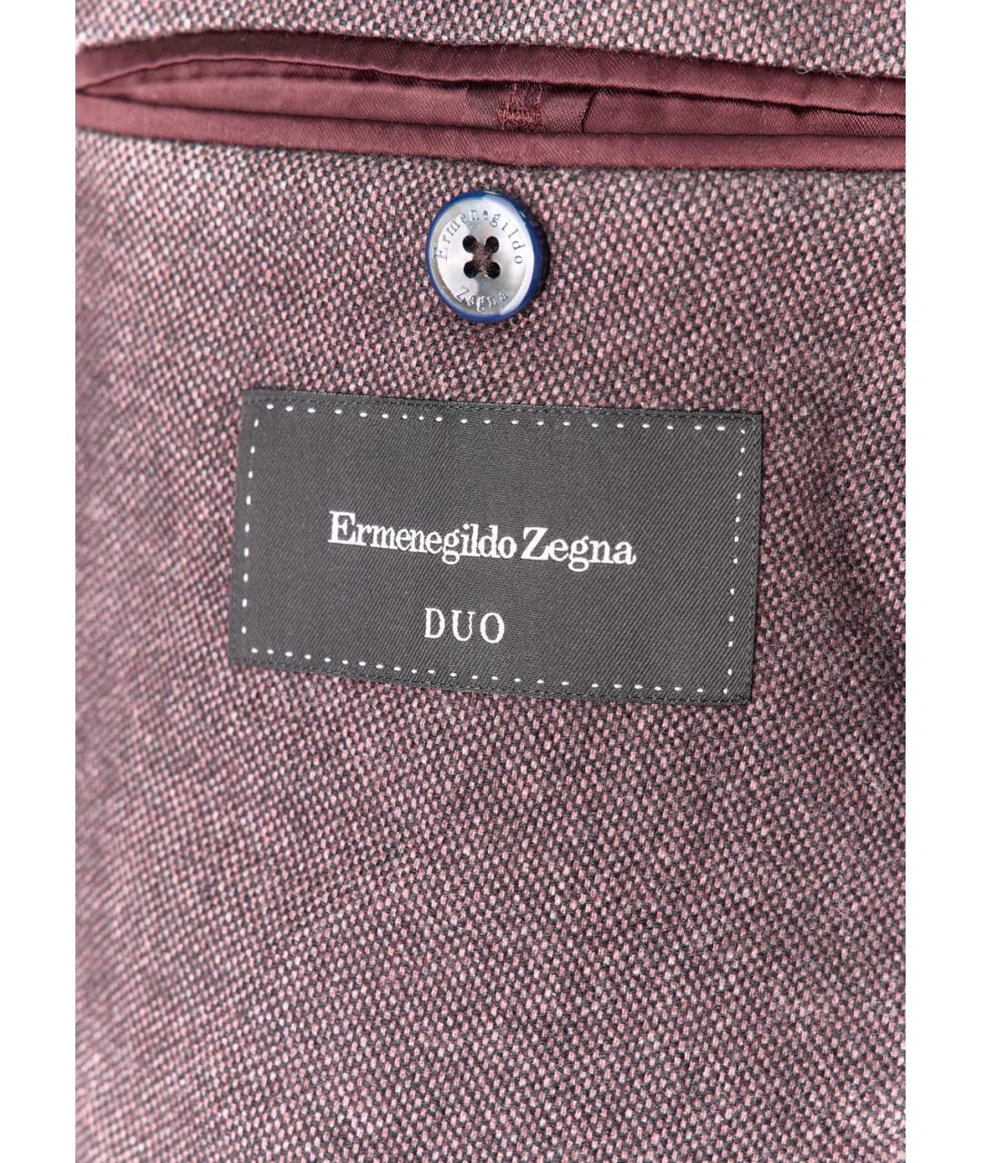 ERMENEGILDO ZEGNA XXX Коричневый шелковый пиджак, фото 5