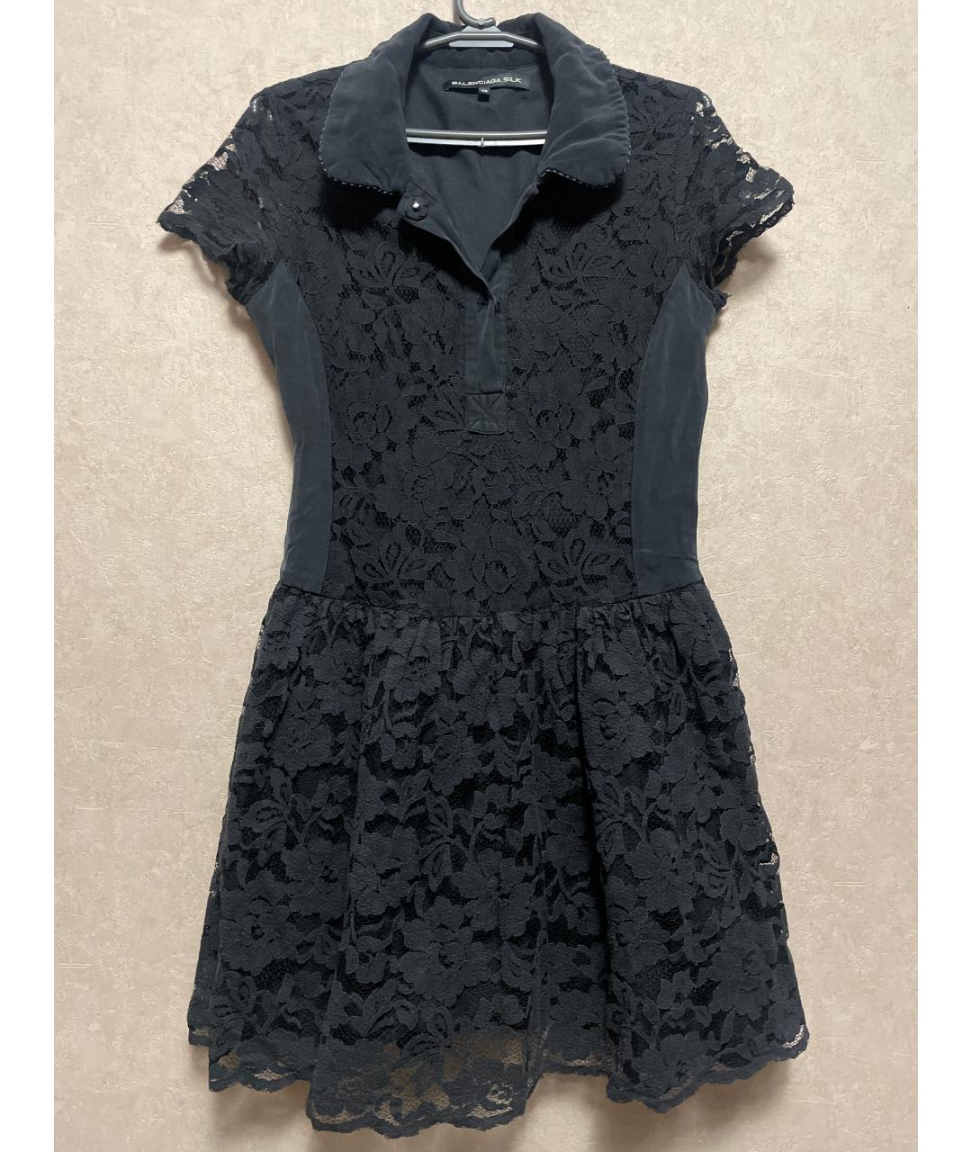 BALENCIAGA Черное кружевное вечернее платье, фото 10