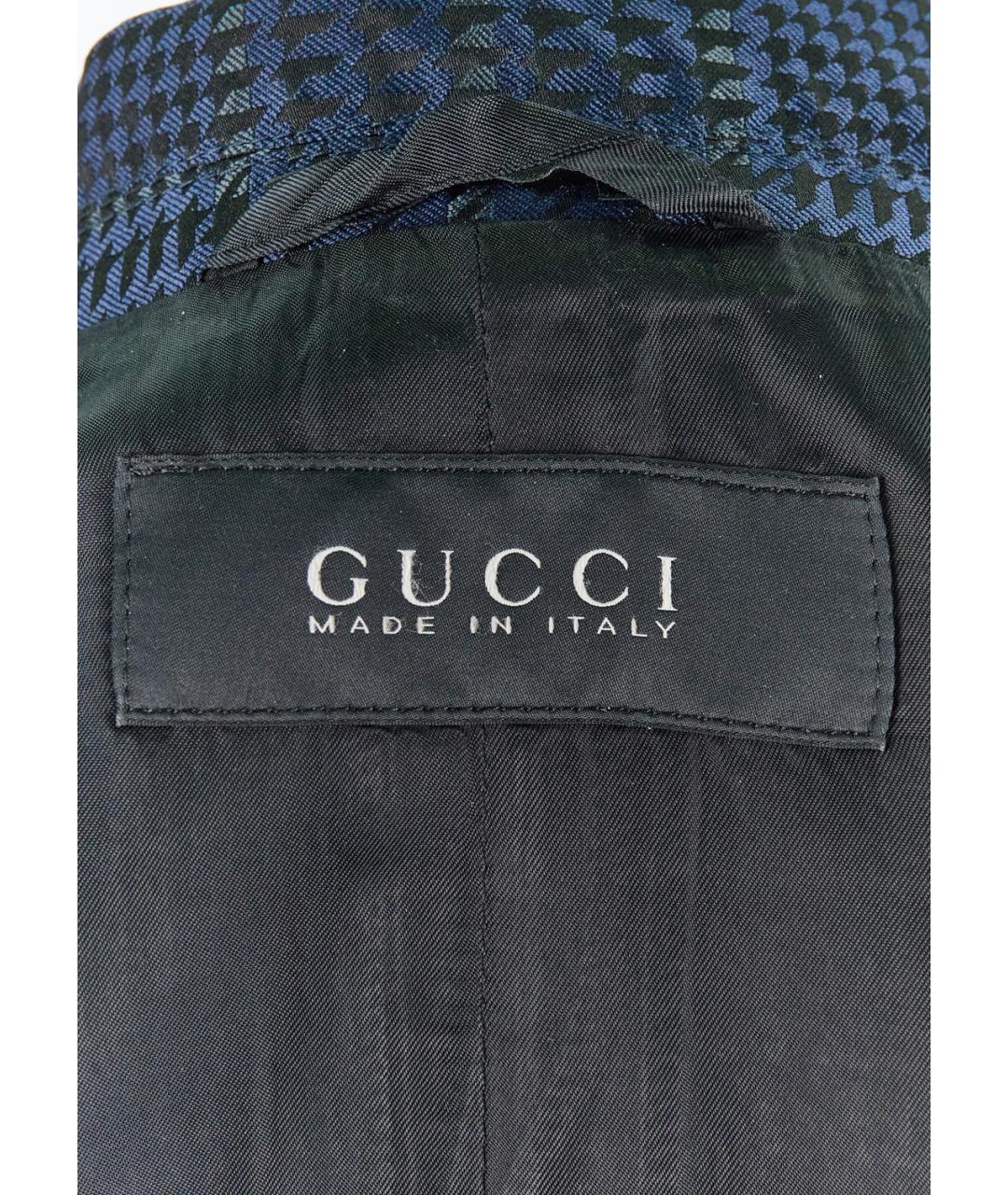 GUCCI Синий полиэстеровый пиджак, фото 4