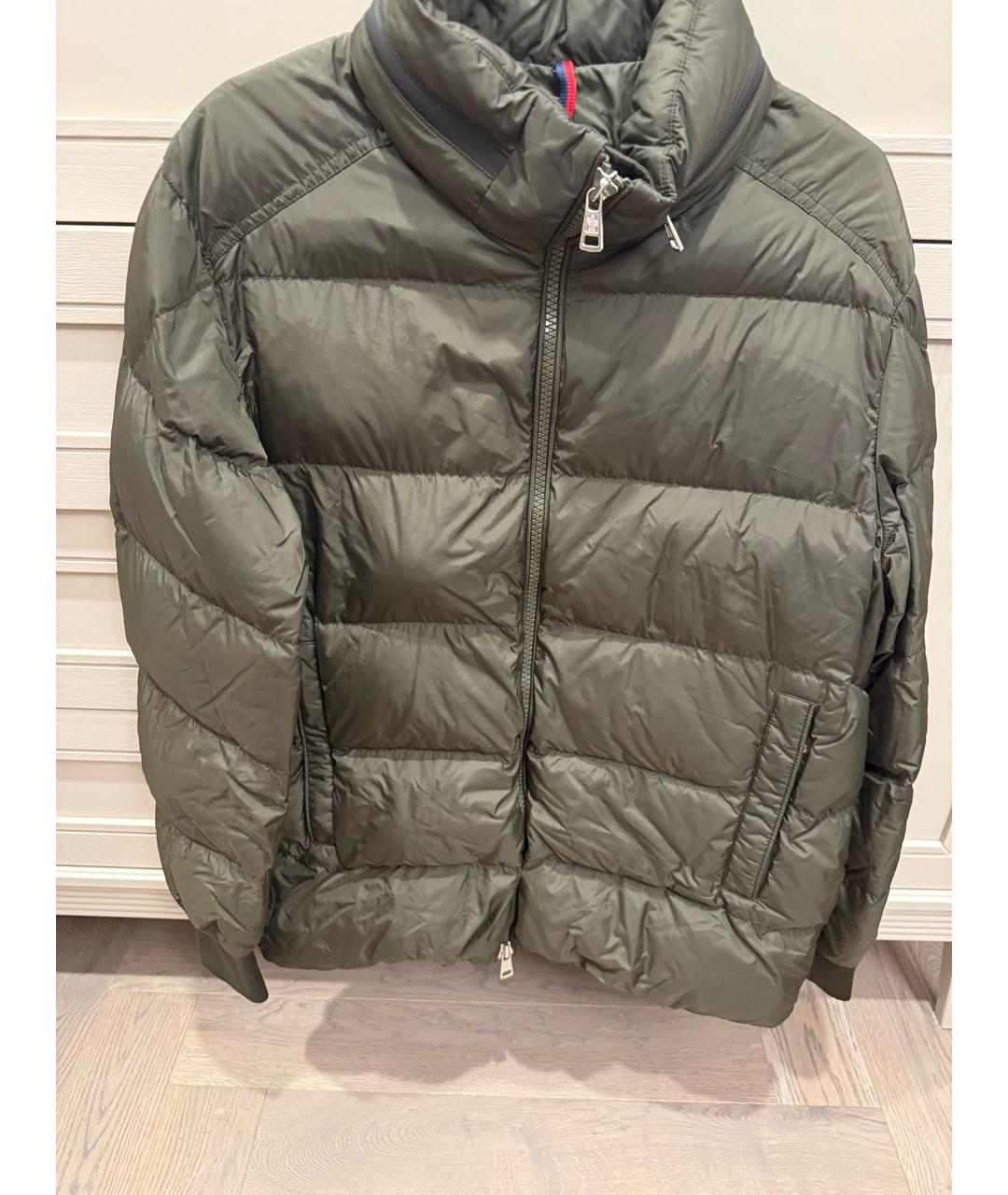 MONCLER Хаки полиэстеровый пуховик, фото 9