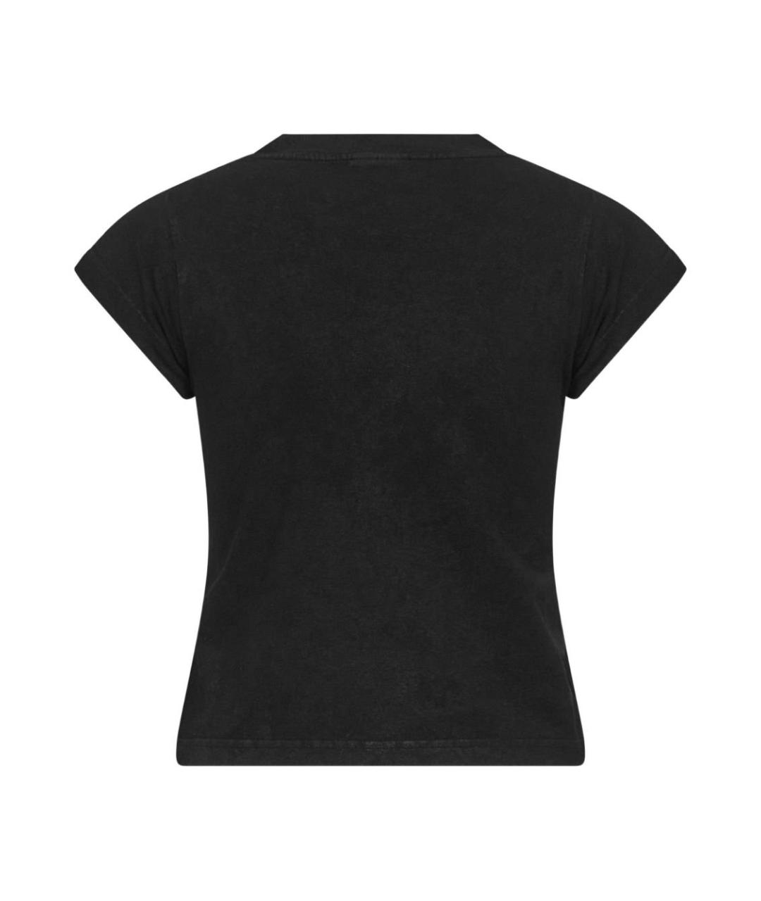 BALENCIAGA Черная хлопковая футболка, фото 3