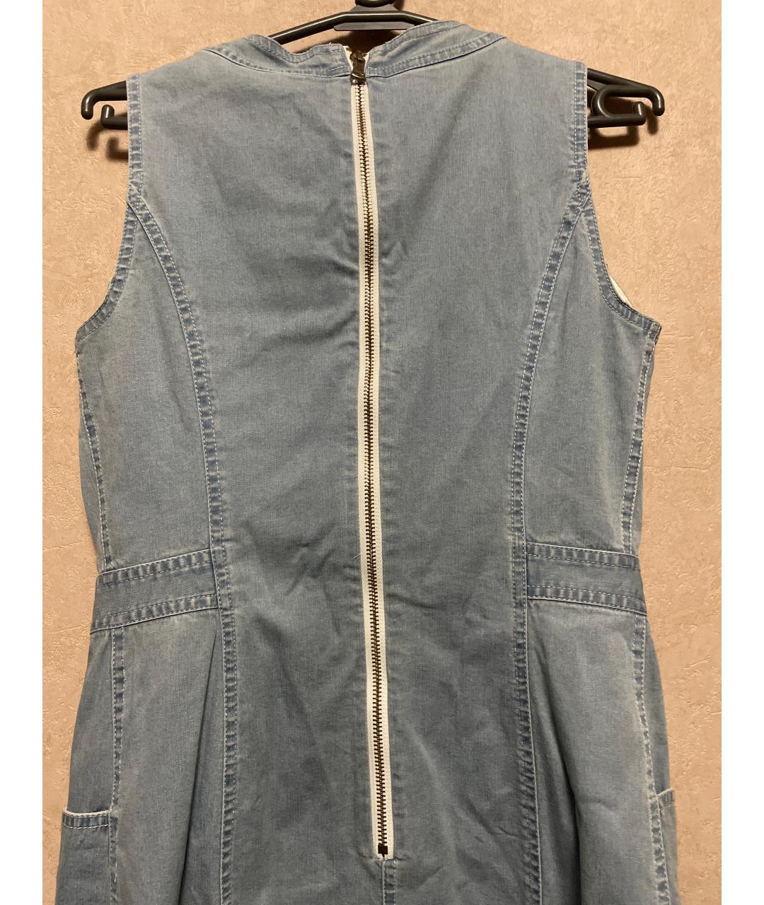 BALMAIN Голубое деним повседневное платье, фото 2