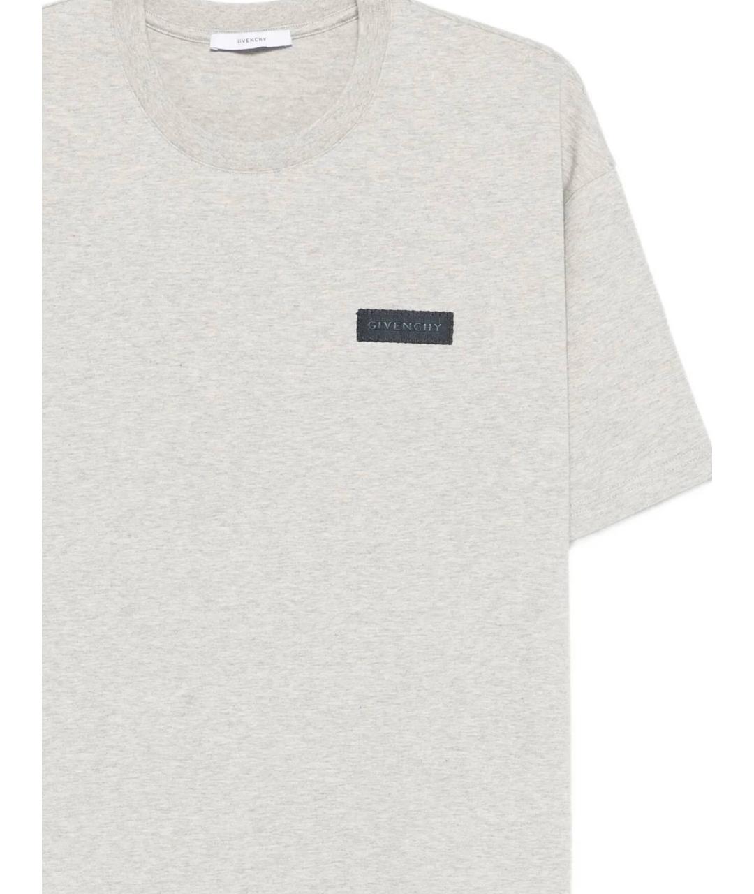GIVENCHY Серая хлопковая футболка, фото 2