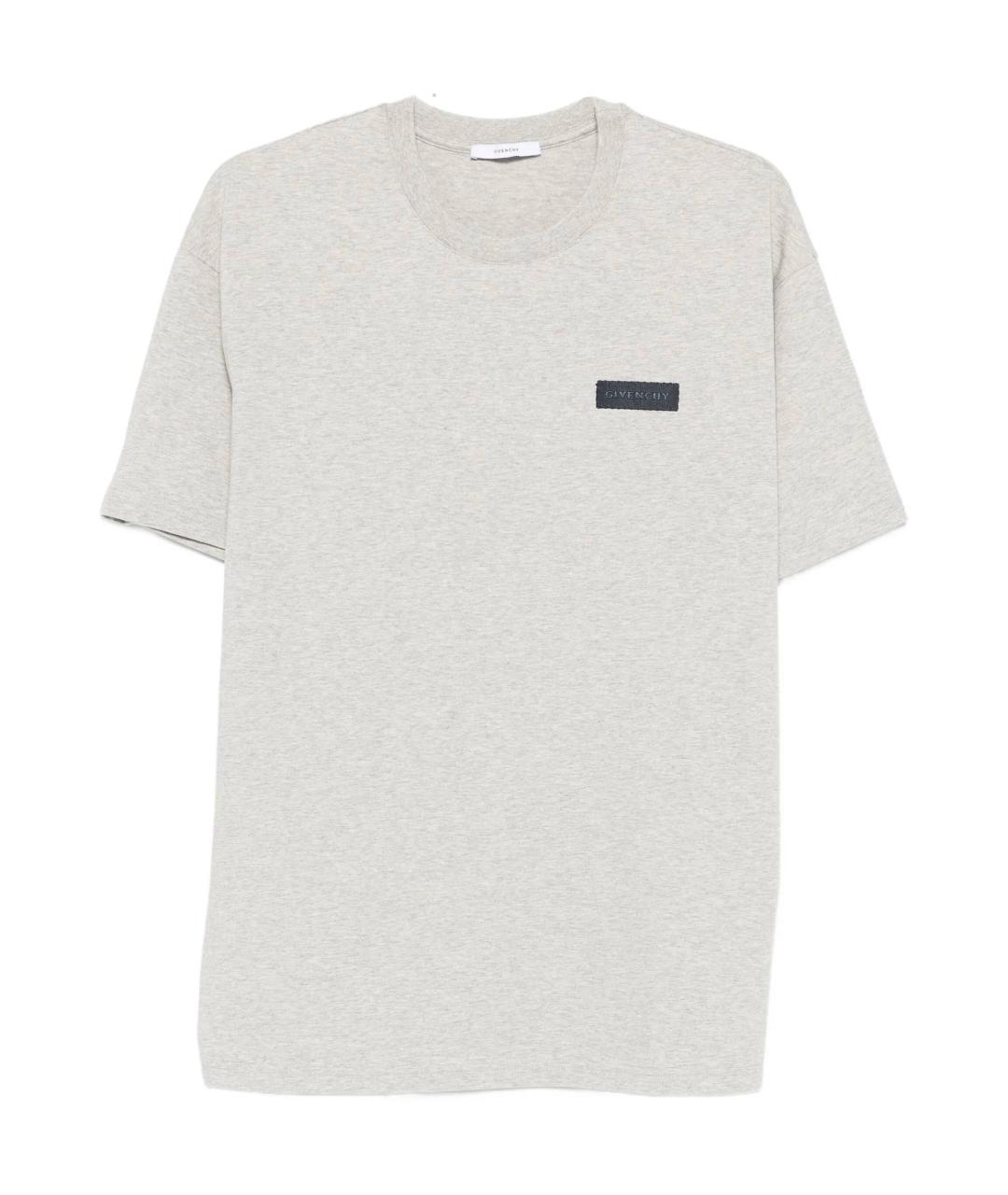 GIVENCHY Серая хлопковая футболка, фото 1