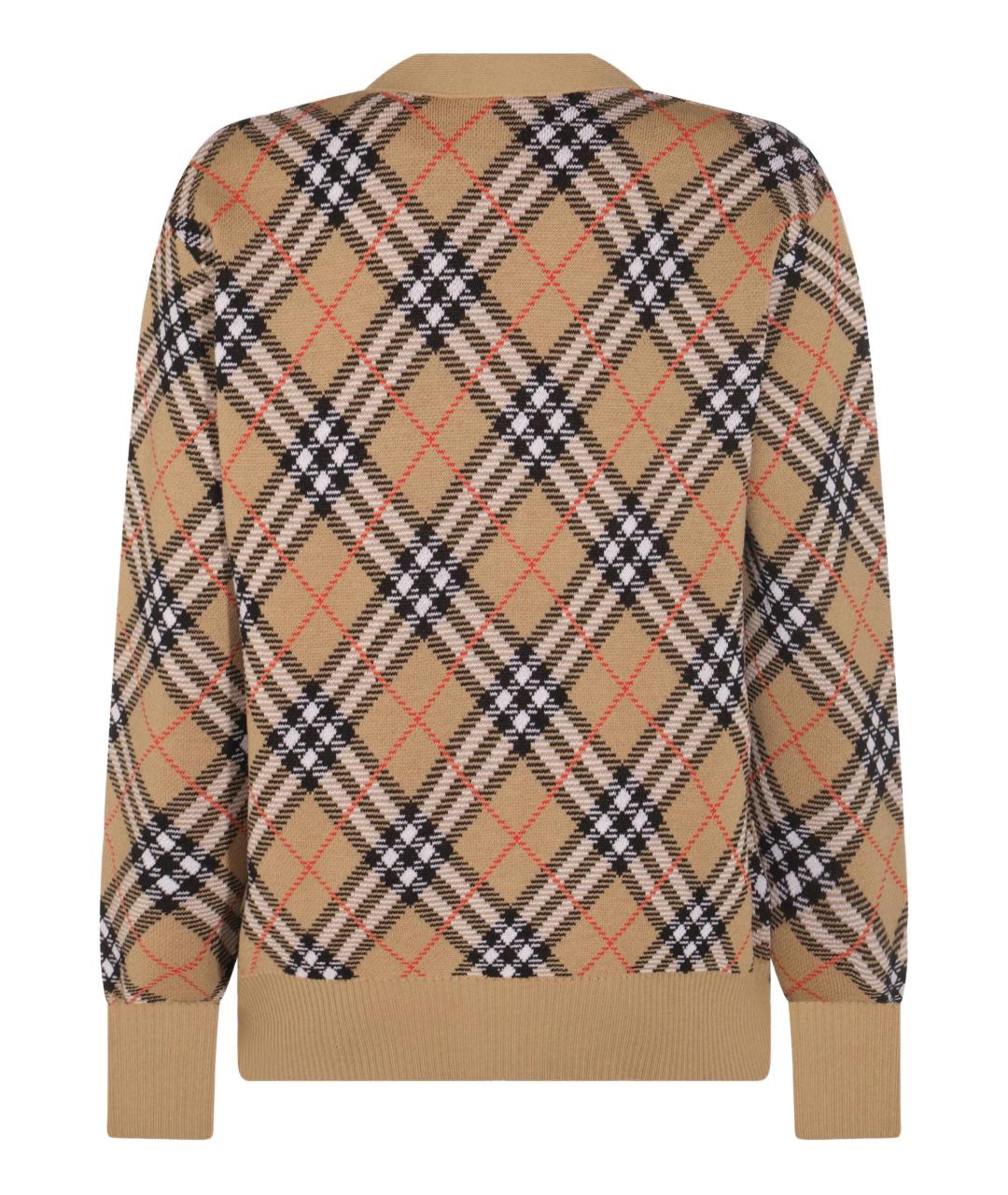 BURBERRY Бежевый шерстяной кардиган, фото 4