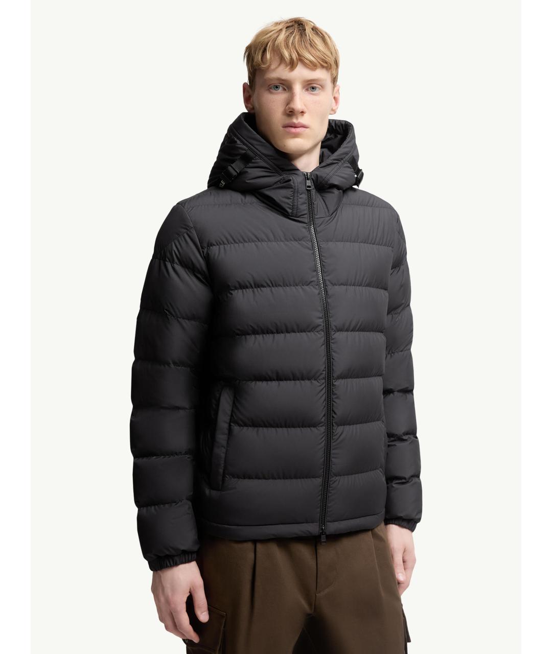 MONCLER Черная полиэстеровая куртка, фото 3