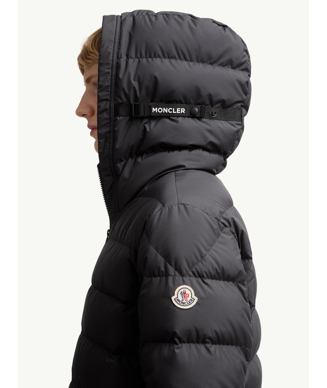 MONCLER Черная полиэстеровая куртка, фото 5