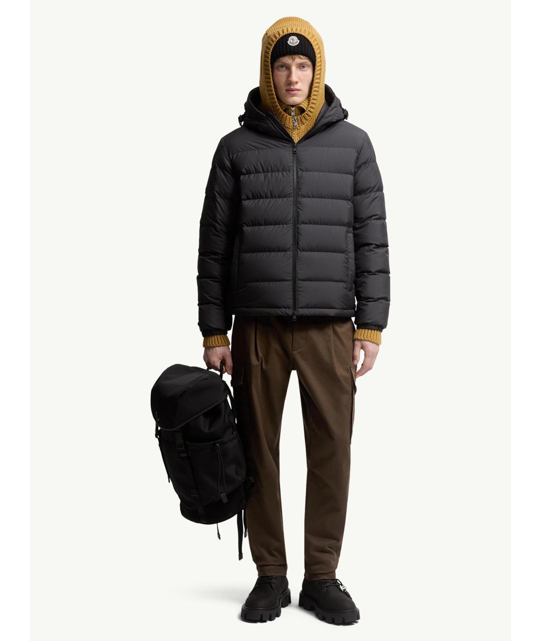 MONCLER Черная полиэстеровая куртка, фото 2