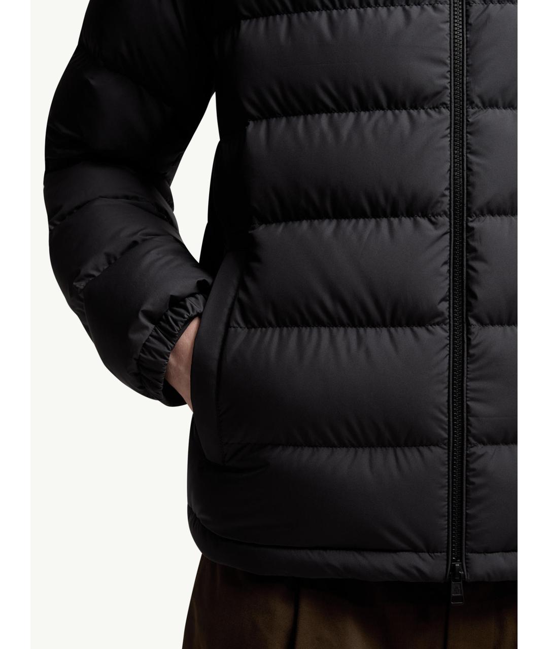 MONCLER Черная полиэстеровая куртка, фото 6