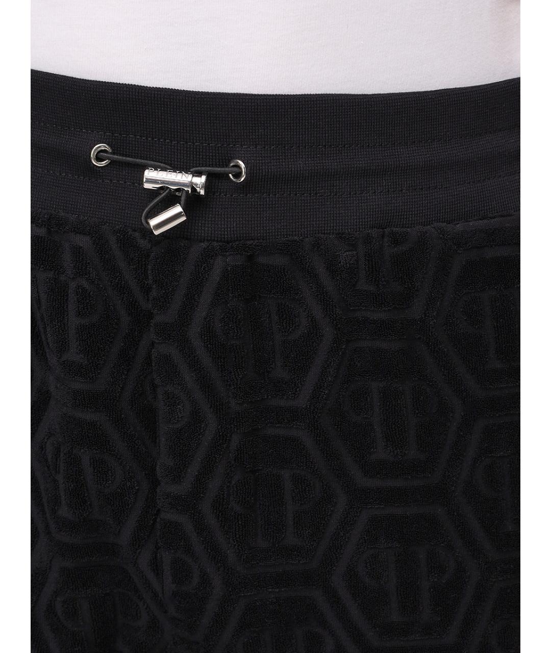 PHILIPP PLEIN Черные хлопковые повседневные брюки, фото 5
