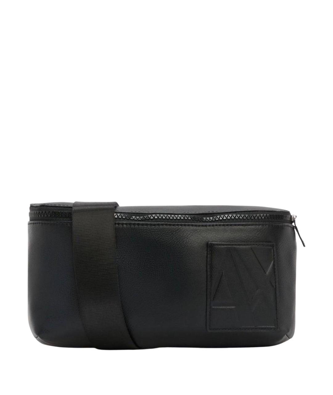 ARMANI EXCHANGE Черная поясная сумка из искусственной кожи, фото 1