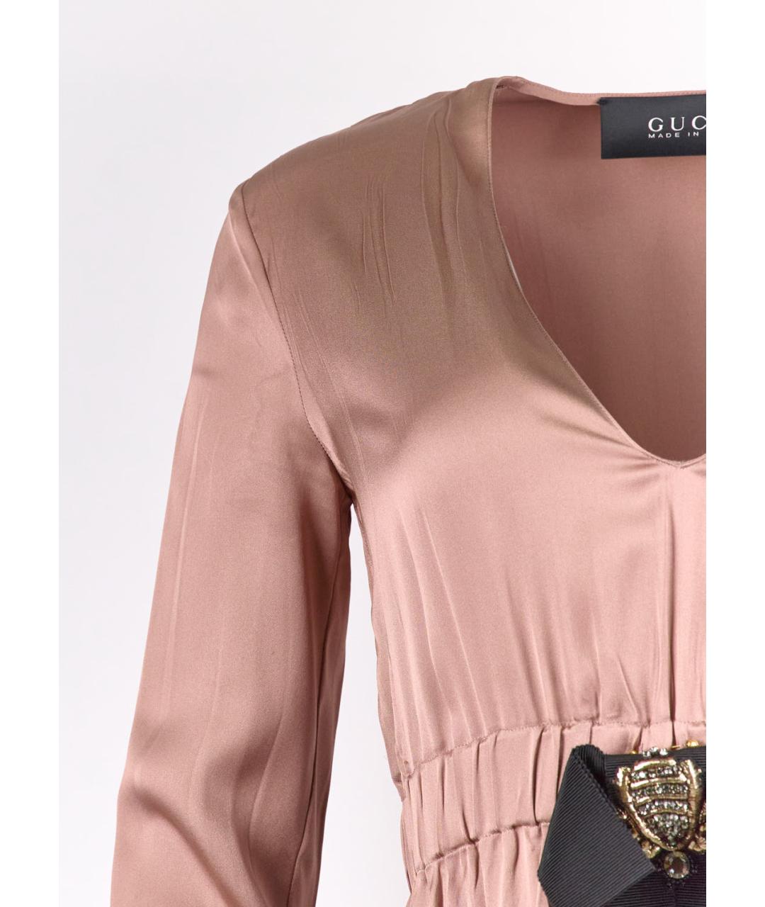 GUCCI Розовое шелковое вечернее платье, фото 2