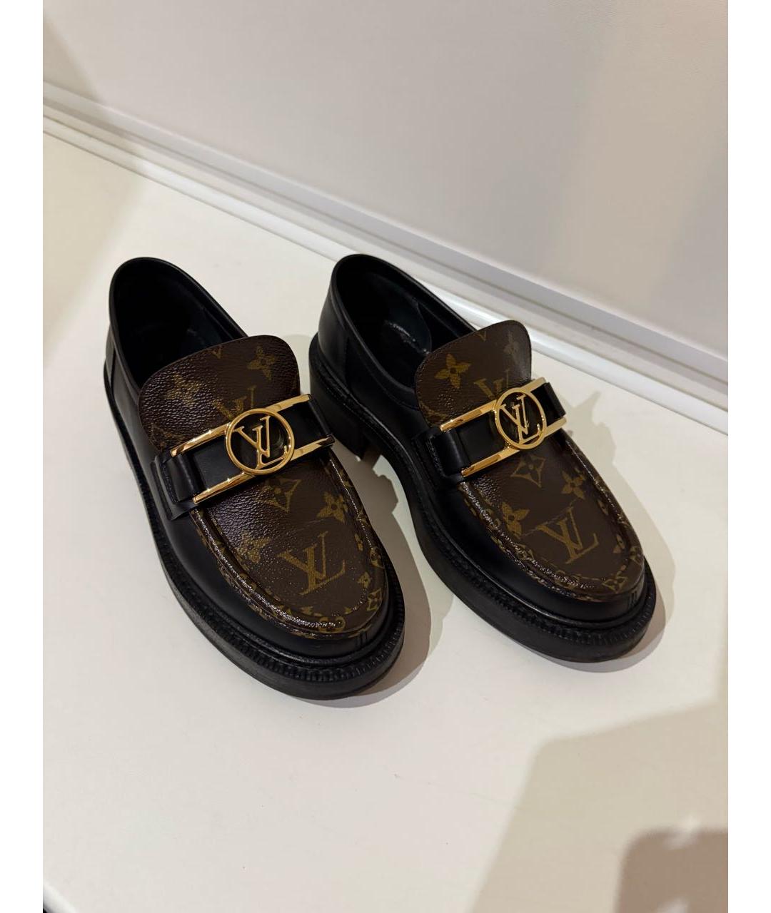 LOUIS VUITTON Коричневые кожаные лоферы, фото 3