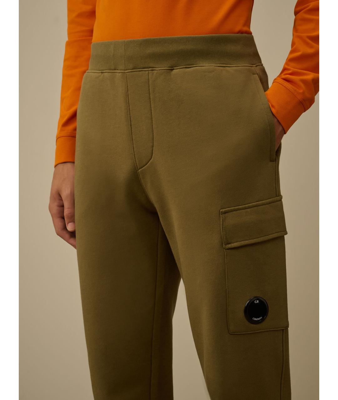 CP COMPANY Зеленые хлопковые повседневные брюки, фото 5