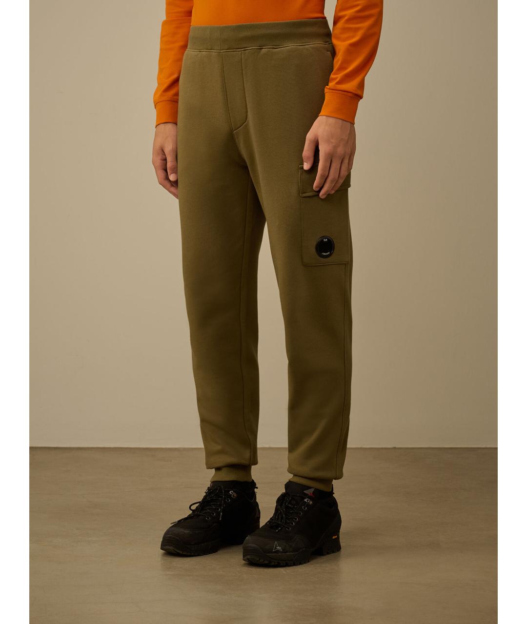 CP COMPANY Зеленые хлопковые повседневные брюки, фото 3