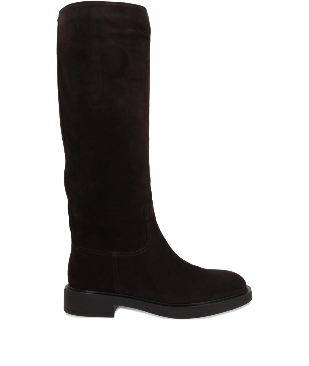 GIANVITO ROSSI Коричневые замшевые сапоги, фото 1