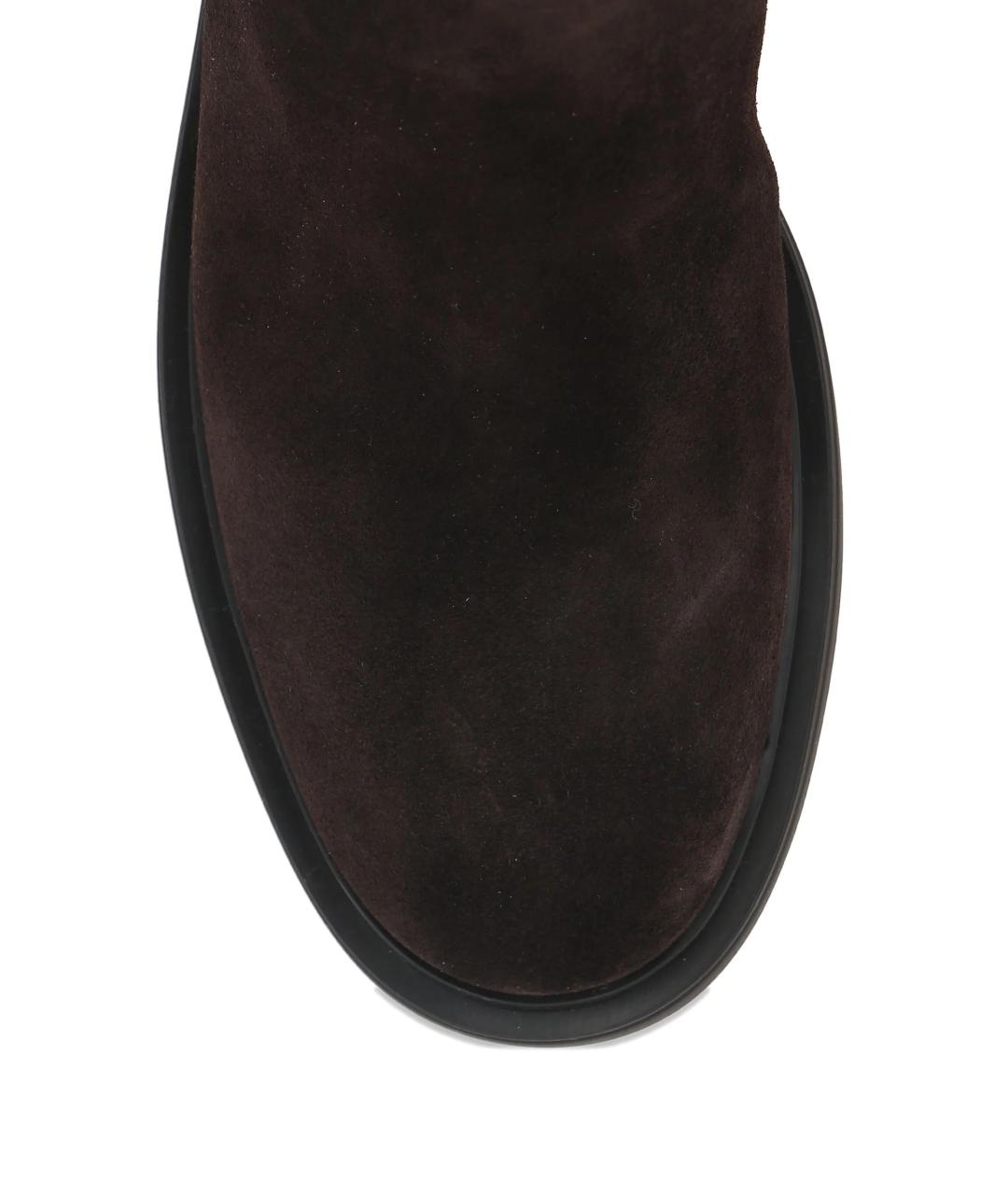 GIANVITO ROSSI Коричневые замшевые сапоги, фото 4