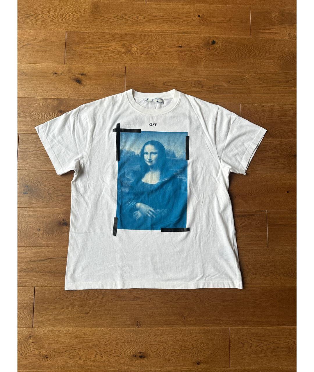 OFF-WHITE Белая хлопковая футболка, фото 5