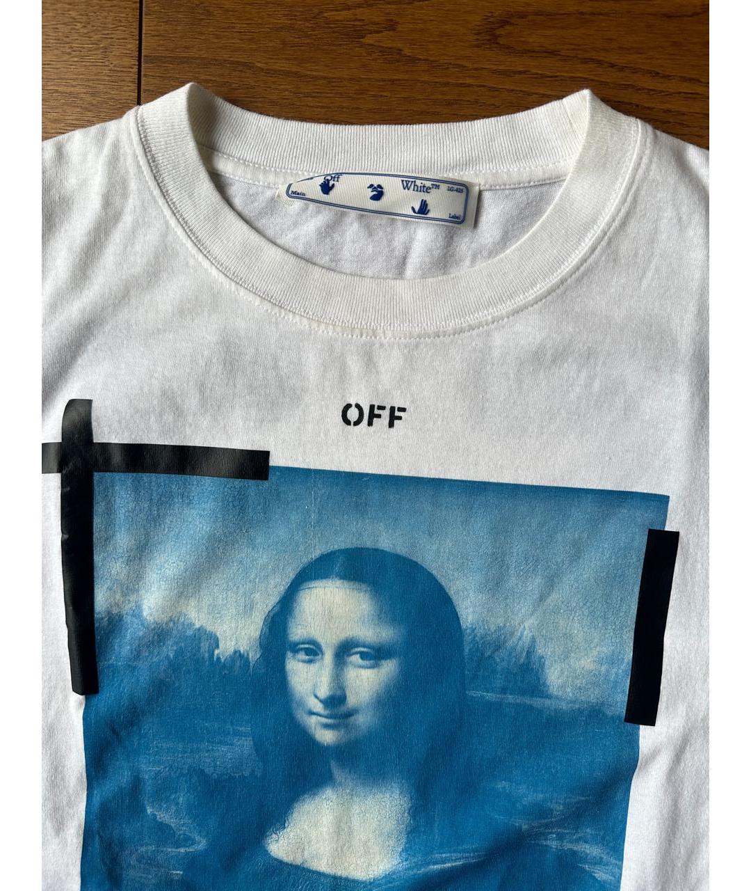 OFF-WHITE Белая хлопковая футболка, фото 3