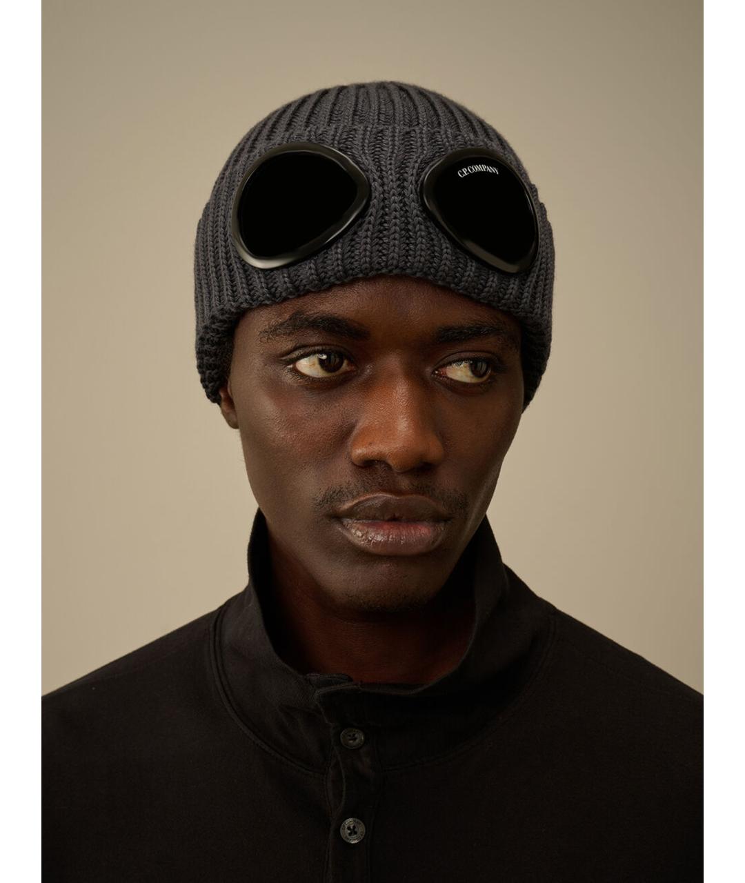 CP COMPANY Антрацитовая шерстяная шапка, фото 2