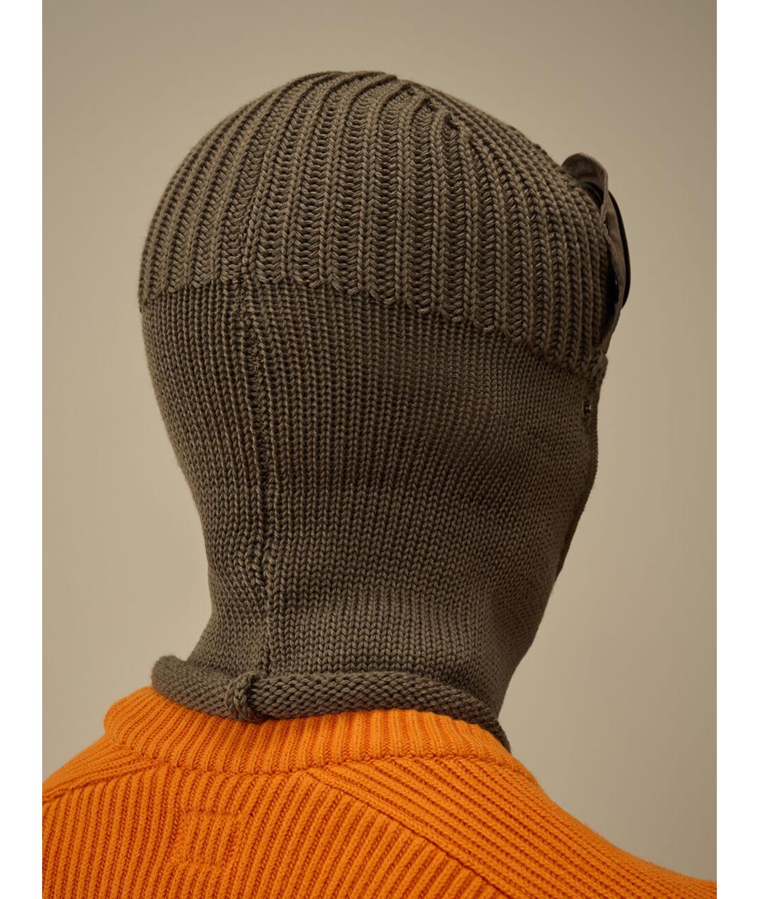 CP COMPANY Хаки шерстяная шапка, фото 4