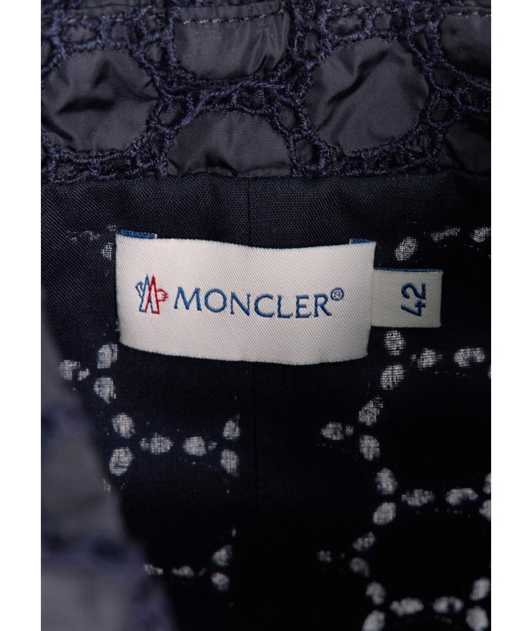 MONCLER Синее хлопковое повседневное платье, фото 4