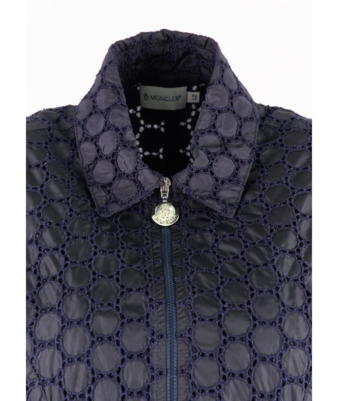 MONCLER Синее хлопковое повседневное платье, фото 3