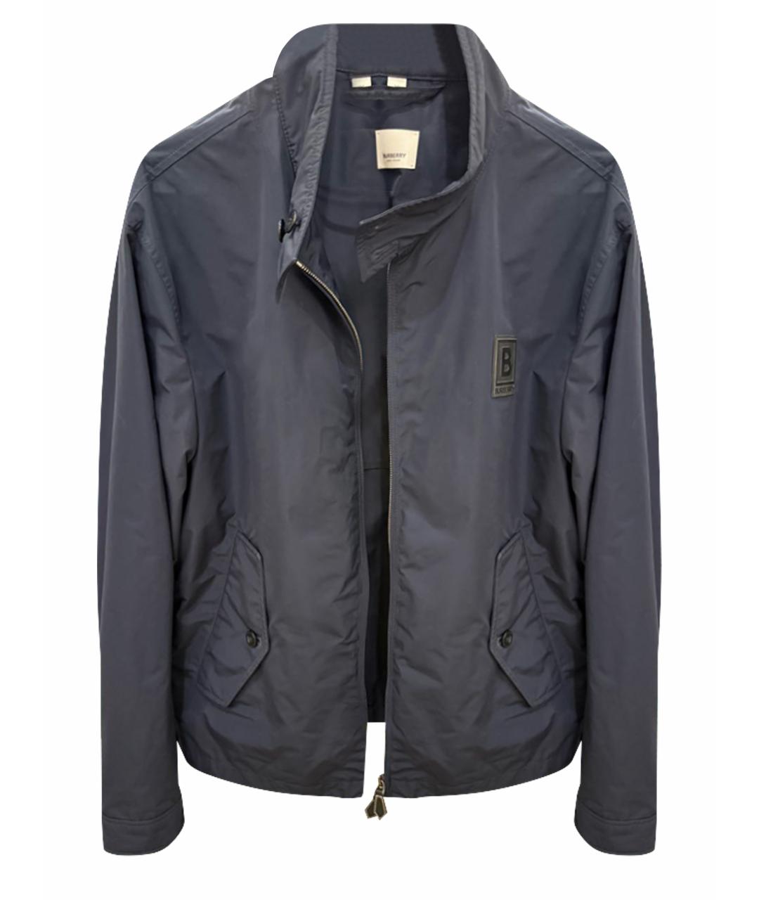 BURBERRY Темно-синяя полиэстеровая куртка, фото 1