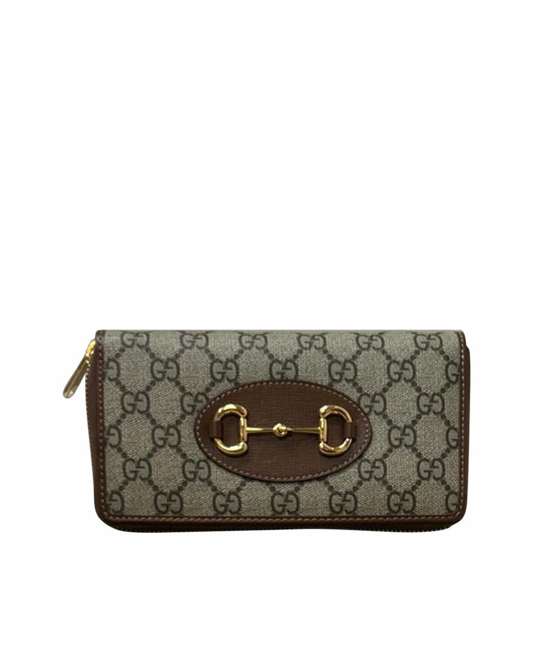 GUCCI Коричневый кожаный кошелек, фото 1