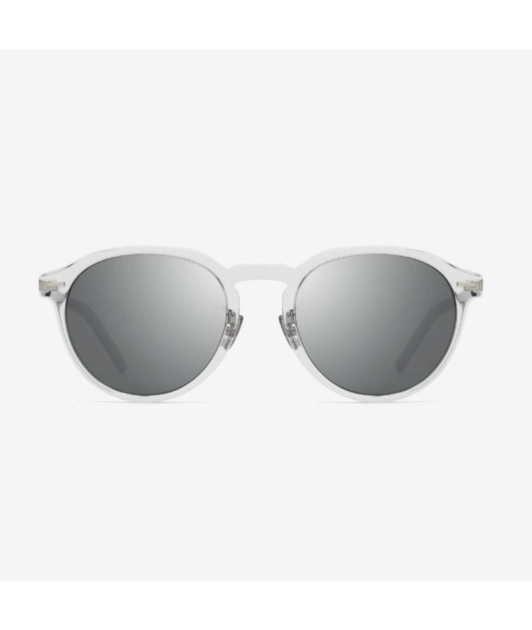DIOR HOMME Серебряные пластиковые солнцезащитные очки, фото 8
