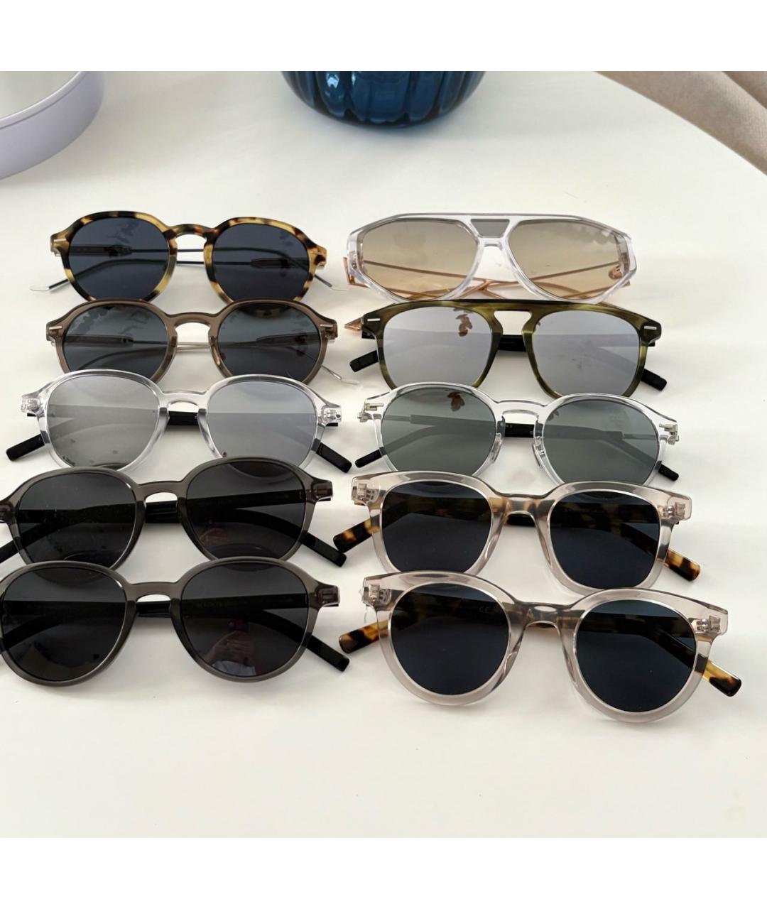 DIOR HOMME Серебряные пластиковые солнцезащитные очки, фото 7