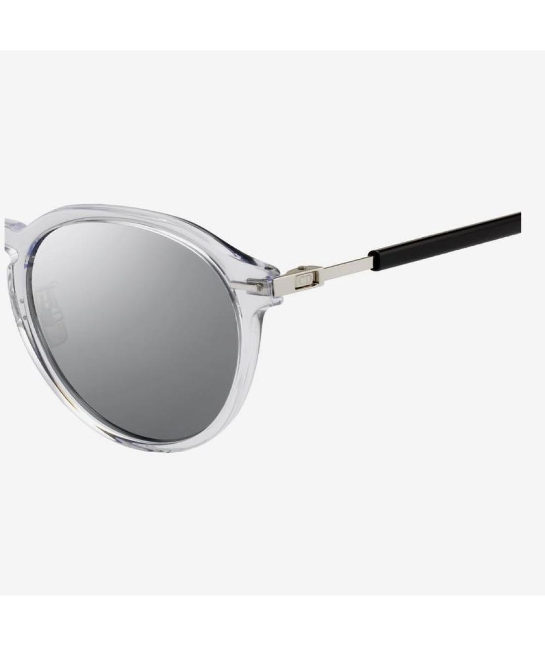 DIOR HOMME Серебряные пластиковые солнцезащитные очки, фото 3