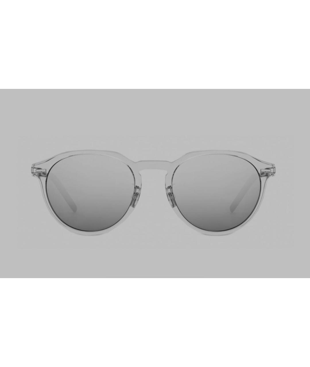 DIOR HOMME Серебряные пластиковые солнцезащитные очки, фото 6