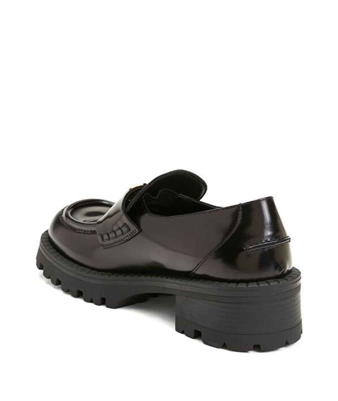 VERSACE Черные кожаные лоферы, фото 3